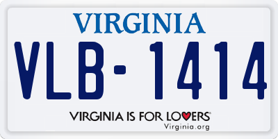 VA license plate VLB1414