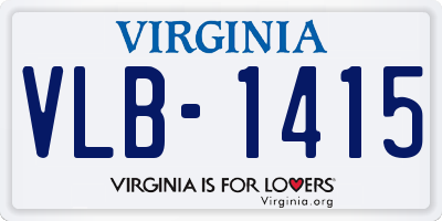 VA license plate VLB1415