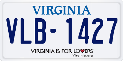 VA license plate VLB1427