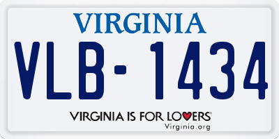 VA license plate VLB1434