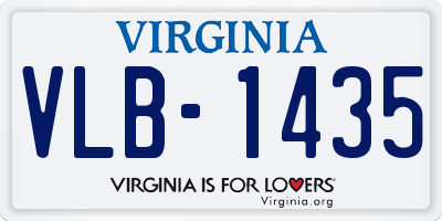 VA license plate VLB1435