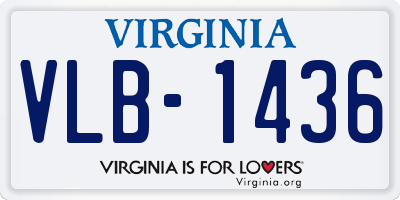 VA license plate VLB1436