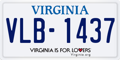 VA license plate VLB1437