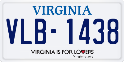 VA license plate VLB1438