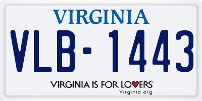 VA license plate VLB1443