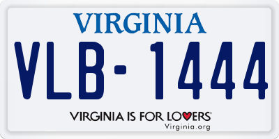 VA license plate VLB1444