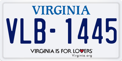 VA license plate VLB1445
