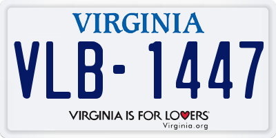 VA license plate VLB1447