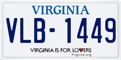 VA license plate VLB1449