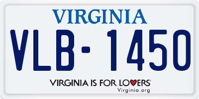 VA license plate VLB1450
