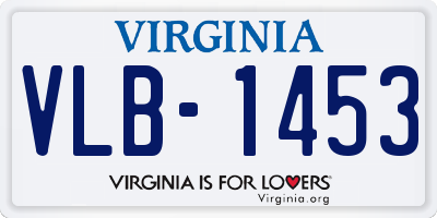 VA license plate VLB1453