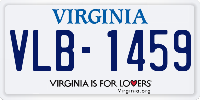 VA license plate VLB1459