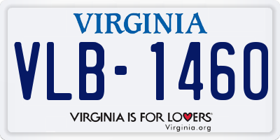 VA license plate VLB1460
