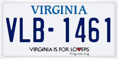 VA license plate VLB1461