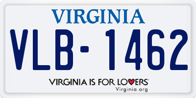 VA license plate VLB1462