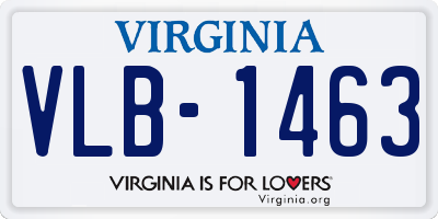VA license plate VLB1463