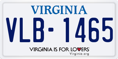 VA license plate VLB1465