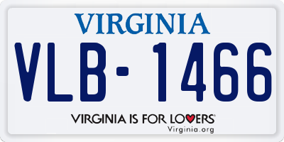 VA license plate VLB1466