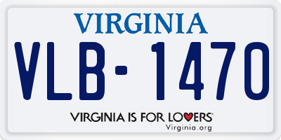 VA license plate VLB1470