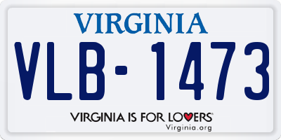 VA license plate VLB1473