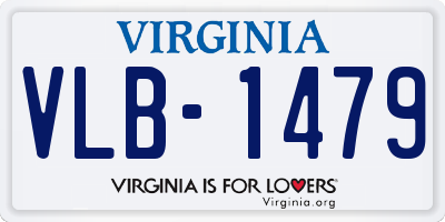 VA license plate VLB1479