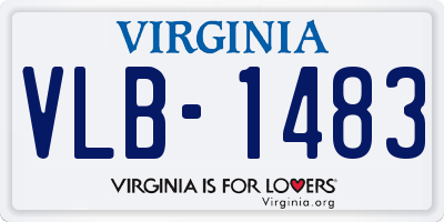 VA license plate VLB1483
