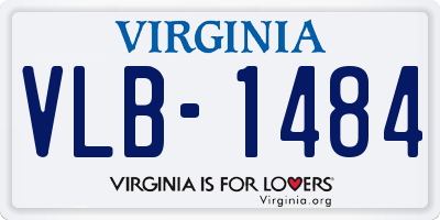 VA license plate VLB1484