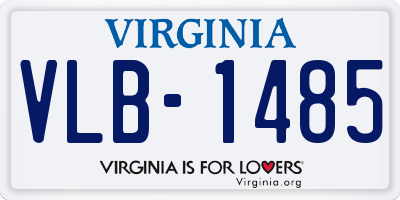 VA license plate VLB1485