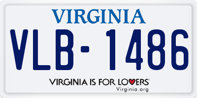 VA license plate VLB1486