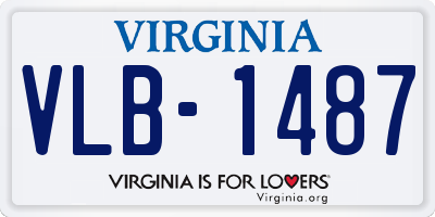 VA license plate VLB1487