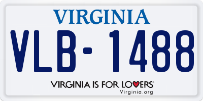 VA license plate VLB1488