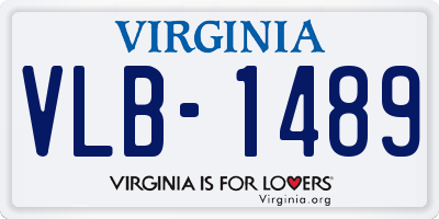 VA license plate VLB1489