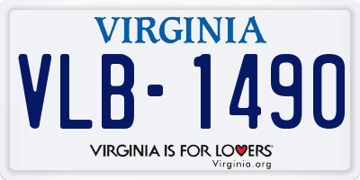 VA license plate VLB1490