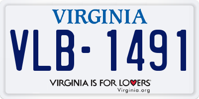 VA license plate VLB1491