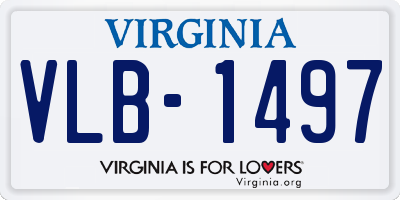 VA license plate VLB1497