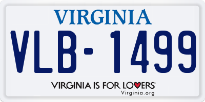 VA license plate VLB1499
