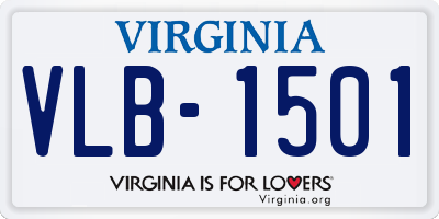 VA license plate VLB1501