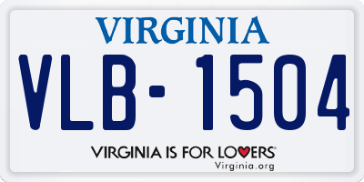 VA license plate VLB1504
