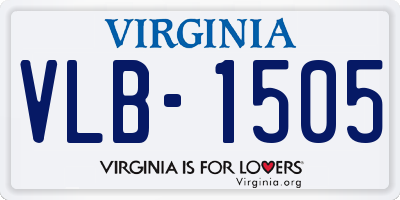 VA license plate VLB1505