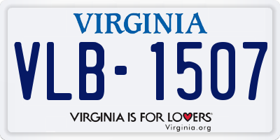 VA license plate VLB1507