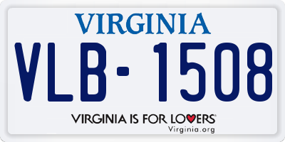 VA license plate VLB1508