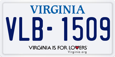 VA license plate VLB1509