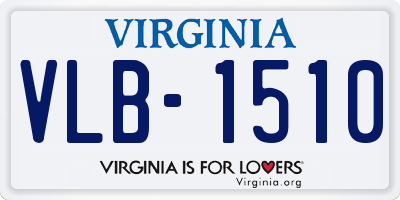 VA license plate VLB1510