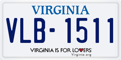 VA license plate VLB1511