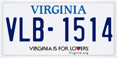 VA license plate VLB1514