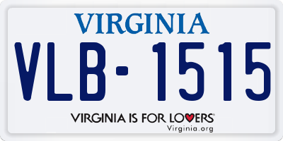 VA license plate VLB1515