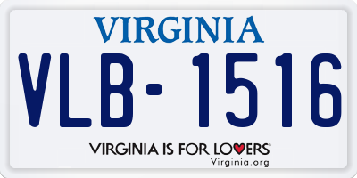 VA license plate VLB1516