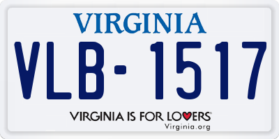 VA license plate VLB1517