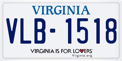 VA license plate VLB1518