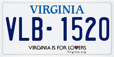 VA license plate VLB1520